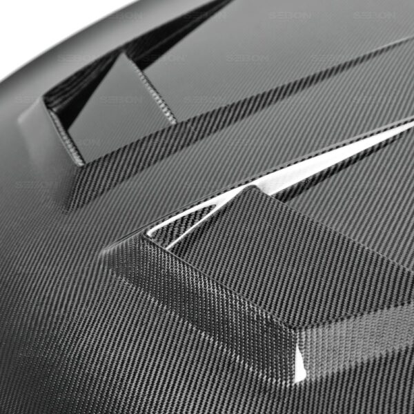 Seibon Carbon, HD12VWG7-DV, DV-style carbon fiber hood for 2015-2020 VW Golf MK7