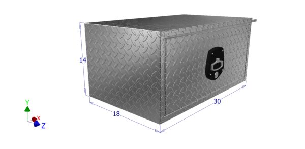 GXTX - HD141830 - 18inch x 14inch x 30inch Single Drawer Under Body, .100 thick diamond