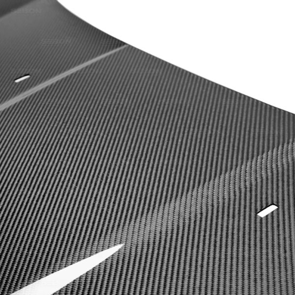 Seibon Carbon, HD14FDFI-OE, OE-style carbon fiber hood for 2014-2019 Ford Fiesta