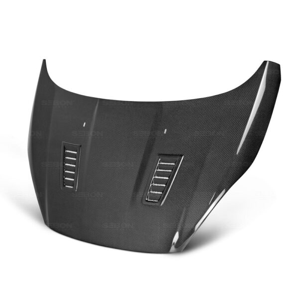 Seibon Carbon, HD14FDFI-RS, RS-style carbon fiber hood for 2014-2019 Ford Fiesta
