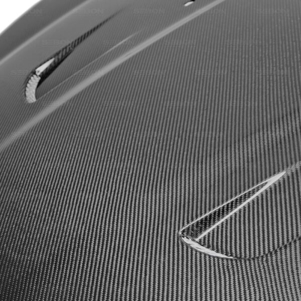 Seibon Carbon, HD14FDFI-TM, TM-style carbon fiber hood for 2014-2019 Ford Fiesta