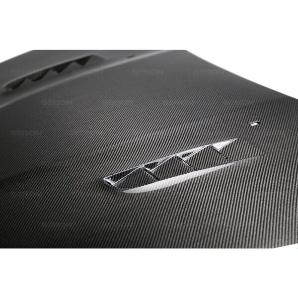 Seibon Carbon, HD16FDFO-RS, RS-style carbon fiber hood for 2015-2018 Ford Focus