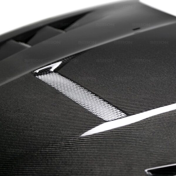 Seibon Carbon, HD16FDFO-TV, TV-style carbon fiber hood for 2015-2018 Ford Focus
