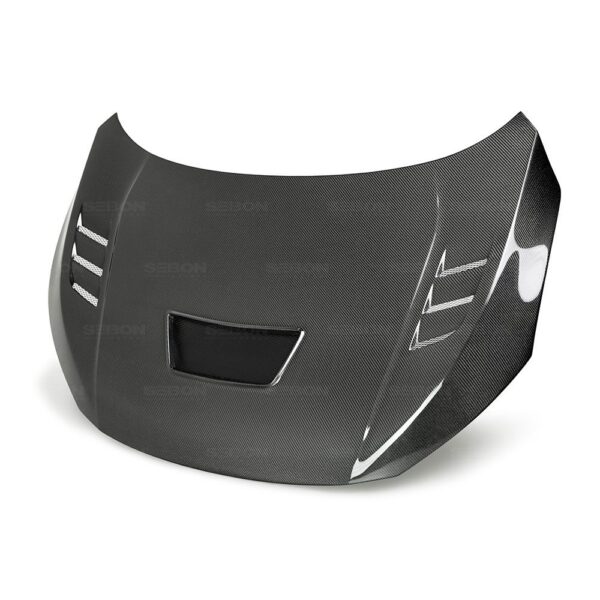 Seibon Carbon, HD17HDCVR-CV, CV-style carbon fiber hood for 2017-2020 Honda Civic Type R
