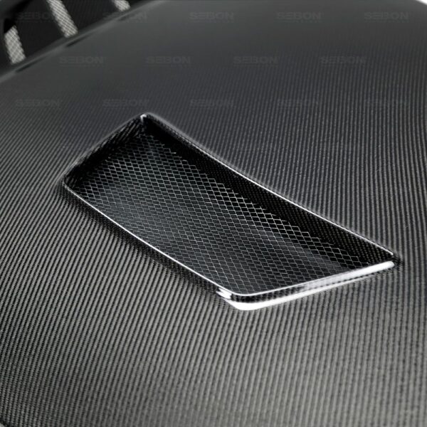 Seibon Carbon, HD17HDCVR-CV, CV-style carbon fiber hood for 2017-2020 Honda Civic Type R
