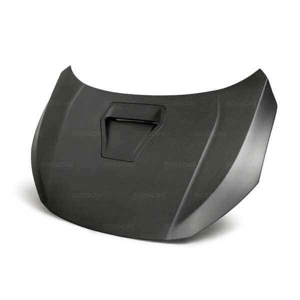 Seibon Carbon, HD17HDCVR-OE-DRY, OE-style Dry Carbon hood for 2017-2020 Honda Civic Type R *All Dry Carbon Products are Matte Finish
