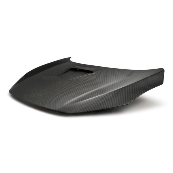 Seibon Carbon, HD17HDCVR-OE-DRY, OE-style Dry Carbon hood for 2017-2020 Honda Civic Type R *All Dry Carbon Products are Matte Finish