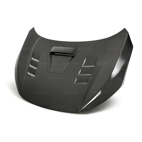 Seibon Carbon, HD17HDCVR-TS, TS-style carbon fiber hood for 2017-2020 Honda Civic Type R
