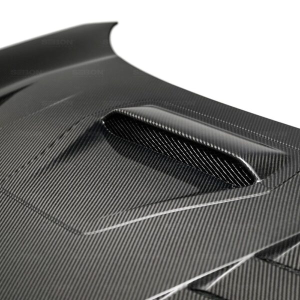 Seibon Carbon, HD17HDCVR-TS, TS-style carbon fiber hood for 2017-2020 Honda Civic Type R