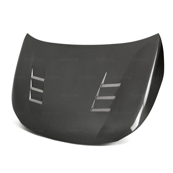 Seibon Carbon. HD19TYCOR-TS, TS-style carbon fiber hood for 2019-2021 Toyota Corolla Hatchback