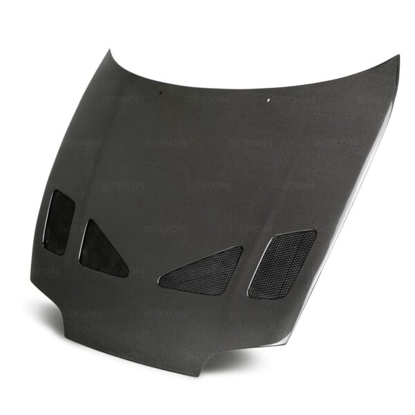 Seibon Carbon, HD9398TYSUP-TR, TR-style carbon fiber hood for 1993-1998 Toyota Supra