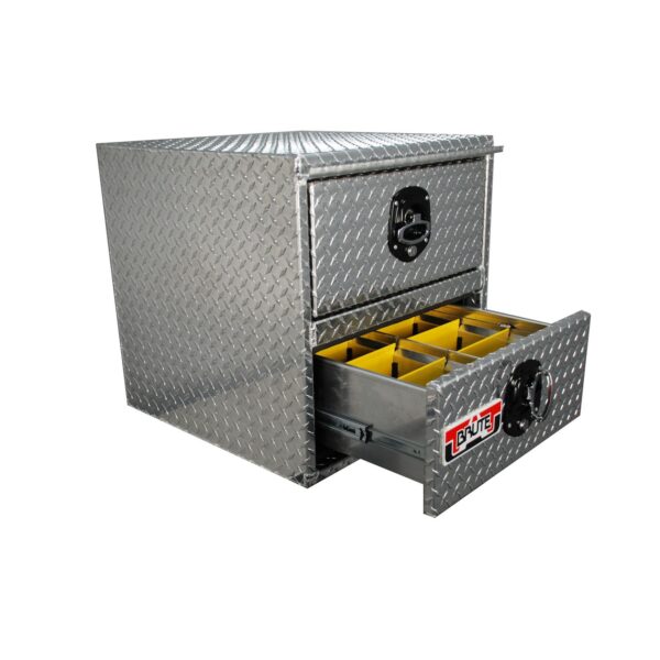 GXTX - HDD24 - 24inch x 24inch x 24inchL HD Underbody w/ Top & Bottom Drawers, .100 thick diamond