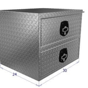 GXTX - HDD30 - 24inch x 24inch x 30inchL HD Under Body, w/ Top & Bottom Drawers, .100 thick diamond