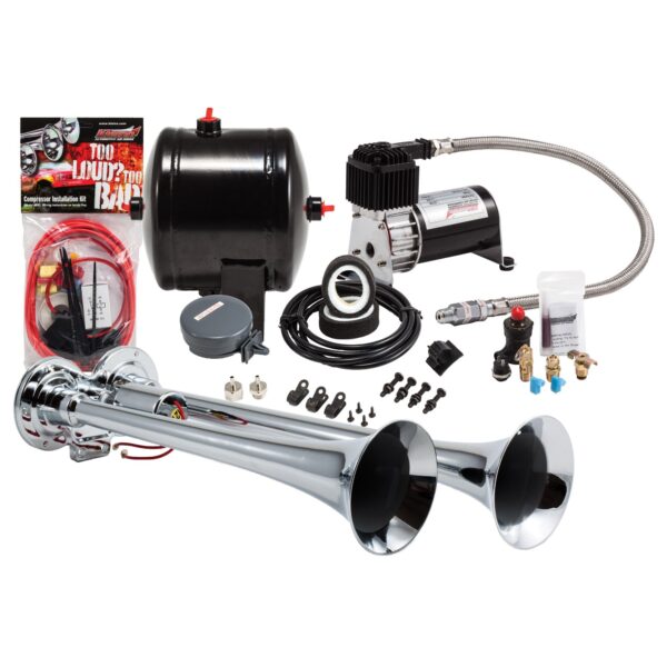 Kleinn Air Horns - HK2 - Chrome Dual Air Horn Kit