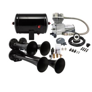 Kleinn Air Horns - HK4-1 - Black Quad Air Horn Kit