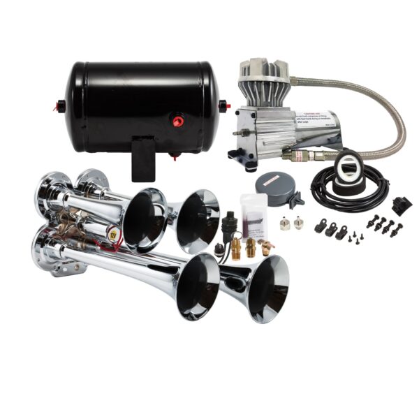 Kleinn Air Horns - HK4 - Chrome Quad Air Horn Kit
