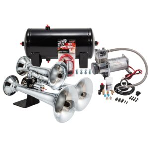 Kleinn Air Horns - HK6 - Chrome Triple Train Horn