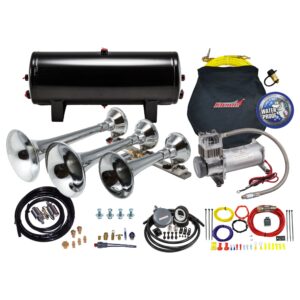 Kleinn Air Horns - HK8 - Chrome Triple Train Horn