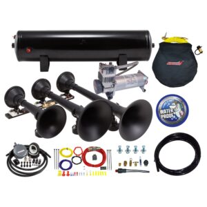 Kleinn Air Horns - HK9-Slimline - Black Triple Train Horn
