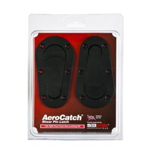 Seibon Carbon, HOODPINS-120-7000, AeroCatch Plus Flush Hood Latch and Pin Kit - Black - no lock - Seibon Edition