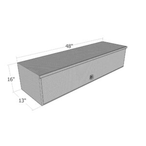 GXTX - HTB48-BT - 13inch x 16inch x 48inchL HD Top Sider, .100 thick diamond, w/ flip up door, Black Texture Coated