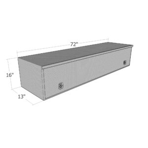 GXTX - HTB72-BT - 13inch x 16inch x 72inchL HD Top Sider, .100 thick diamond, w/ flip up door, Black Texture Coated