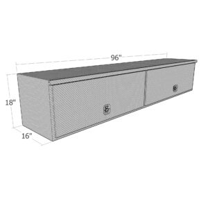 GXTX - HTB96C - 16inch x 18inch x 96inchL High Cap. HD Top Sider, .100 thick diamond, w/ flip up doors