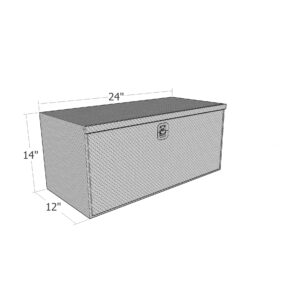 GXTX - HUB141224-BT - 12inch x 14inch x 24inchL HD Under Body, .100 thick diamond, drop down door, Black Texture Coated