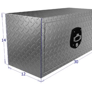 GXTX - HUB141230-BT - 12inch x 14inch x 30inchL HD Under Body, .100 thick diamond, drop down door, Black Texture Coated