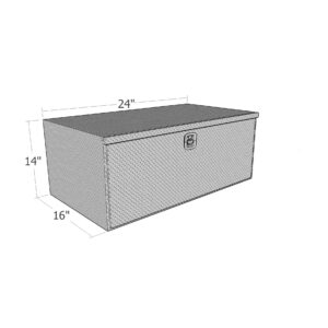 GXTX - HUB141624-BT - 16inch x 14inch x 24inchL HD Under Body, .100 thick diamond, drop down door, Black Texture Coated