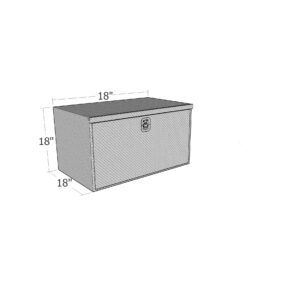 GXTX - HUB1818 - 18inch x 18inch x 18inchL HD Under Body, .100 thick diamond, drop down door