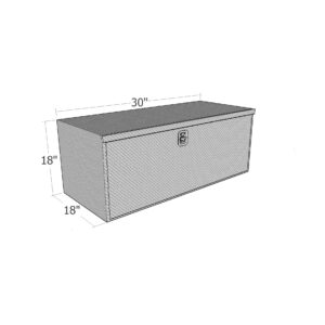 GXTX - HUB1830-BT - 18inch x 18inch x 30inchL HD Under Body, .100 thick diamond, drop down door, Black Texture Coated