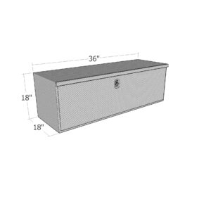 GXTX - HUB1836-BT - 18inch x 18inch x 36inchL HD Under Body, .100 thick diamond, drop down door, Black Texture Coated