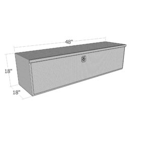 GXTX - HUB1848-BT - 18inch x 18inch x 48inchL HD Under Body, .100 thick diamond, drop down door, Black Texture Coated