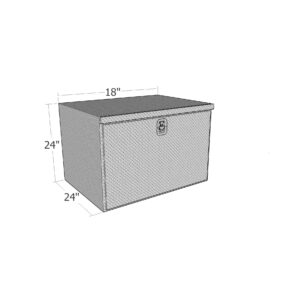 GXTX - HUB2418-BT - 24inch x 24inch x 18inchL HD Under Body, .100 thick diamond, drop down door, Black Texture Coated
