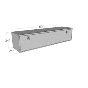 GXTX - HUB2460 - 24inch x 24inch x 60inchL HD Under Body, .100 thick diamond, drop down door