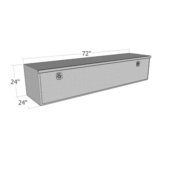 GXTX - HUB2472-BT - 24inch x 24inch x 72inchL HD Under Body, .100 thick diamond, drop down door, Black Texture Coated
