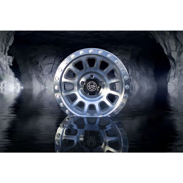 ICON Alloys Hulse, Silver Machined, 17 x 8.5 / 6 x 5.5, 25mm Offset, 5.75" BS
