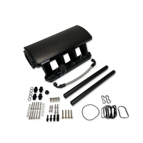 HEMI KIT - INTAKE MANIFOLD AND FUEL RAIL - GEN III HEMI 837252 EQUIVALENT - 92MM BORE - ALUMINUM - BLACK ANODIZED
