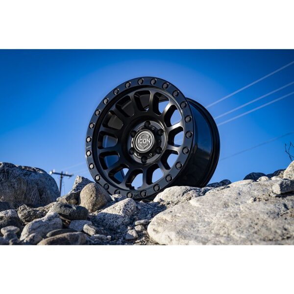 ICON Alloys Hulse, Double Black, 17 x 8.5 / 5 x 5, -6mm Offset, 4.5" BS