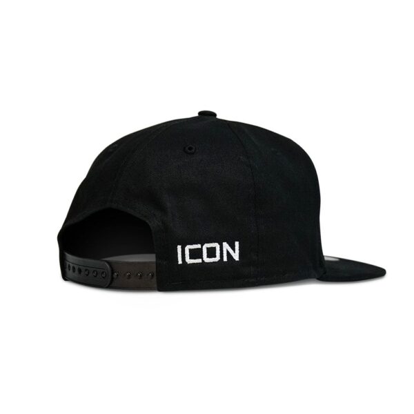ICON Snapback Hat, Black w/ Shield Logo, New Era 9fifty