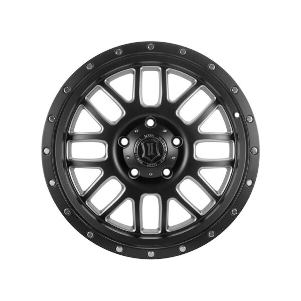 ICON ALLOYS ALPHA SAT BLK MILL WIN - 20 X 9 / 8 X 180 / 12MM / 5.5" BS