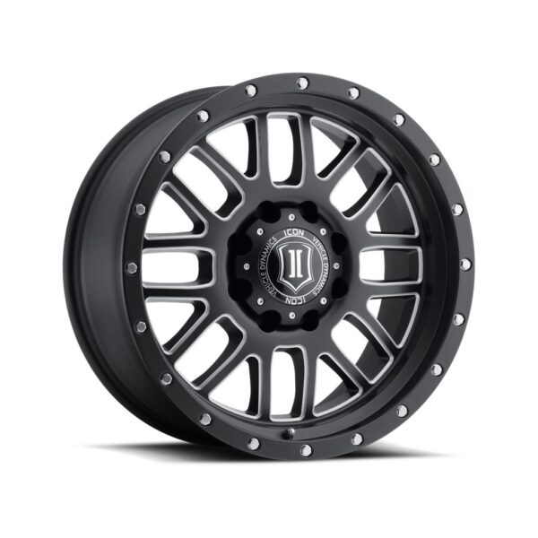 ICON ALLOYS ALPHA SAT BLK MILL WIN - 20 X 9 / 8 X 6.5 / 19MM / 5.75" BS