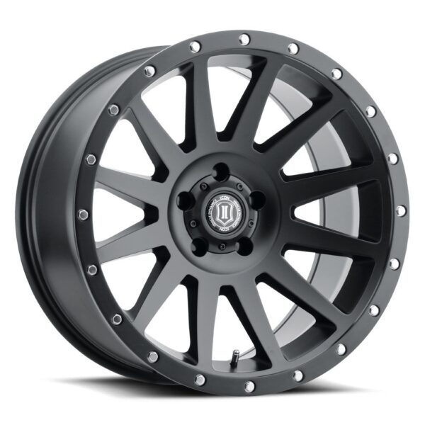 ICON ALLOYS COMPRESSION SAT BLK - 20 X 10 / 6 x 5.5 / -19MM / 4.75"BS