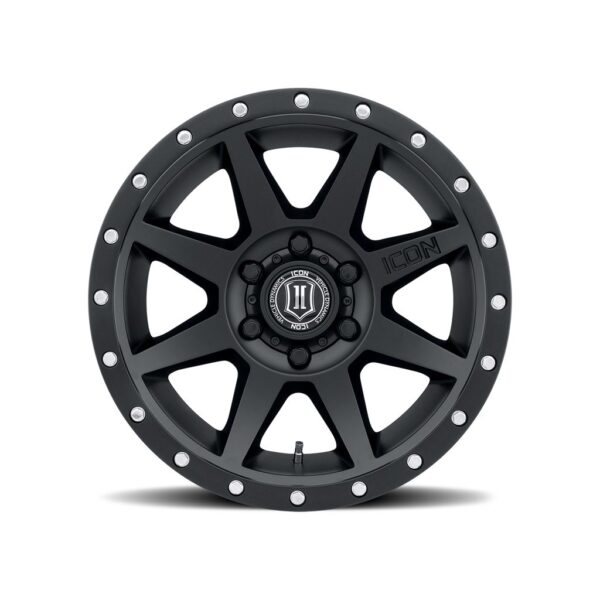 ICON Alloys Rebound, Satin Black, 18 x 9 / 6 x 5.5, 25mm Offset, 6" BS