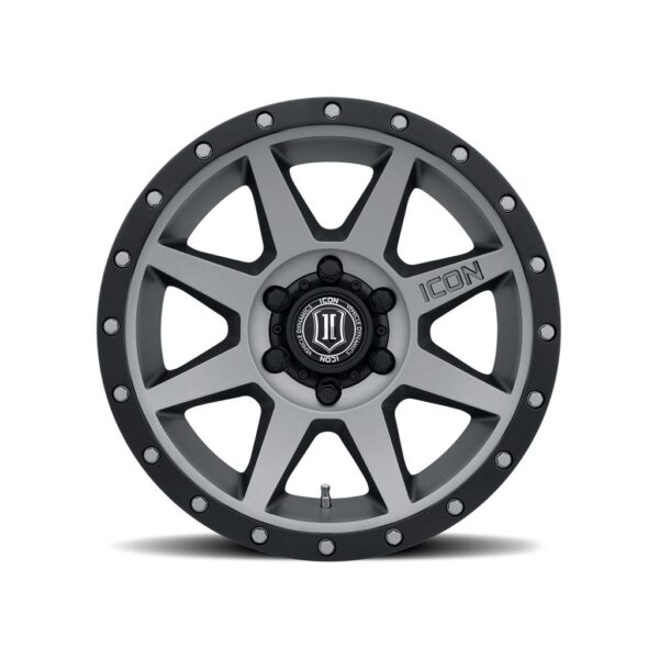 ICON ALLOYS REBOUND TITANIUM -18 x 9 / 6 x 5.5" / 0MM / 5" BS