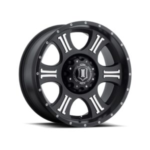 ICON ALLOYS SHIELD SAT BLK MACH - 20 X 9 / 8 X 180 / 12MM / 5.5" BS