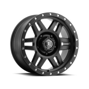 ICON ALLOYS SIX SPEED SAT BLK - 17 X 8.5 / 6 X 135 / 6MM / 5" BS