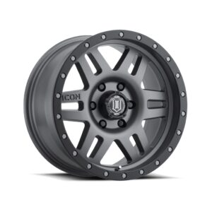 ICON ALLOYS SIX SPEED TITANIUM - 17 X 8.5 / 5 X 5 / -6MM / 4.5" BS