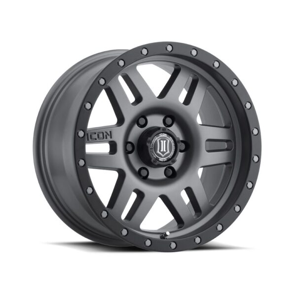 ICON ALLOYS SIX SPEED TITANIUM - 17 X 8.5 / 5 X 5 / -6MM / 4.5" BS